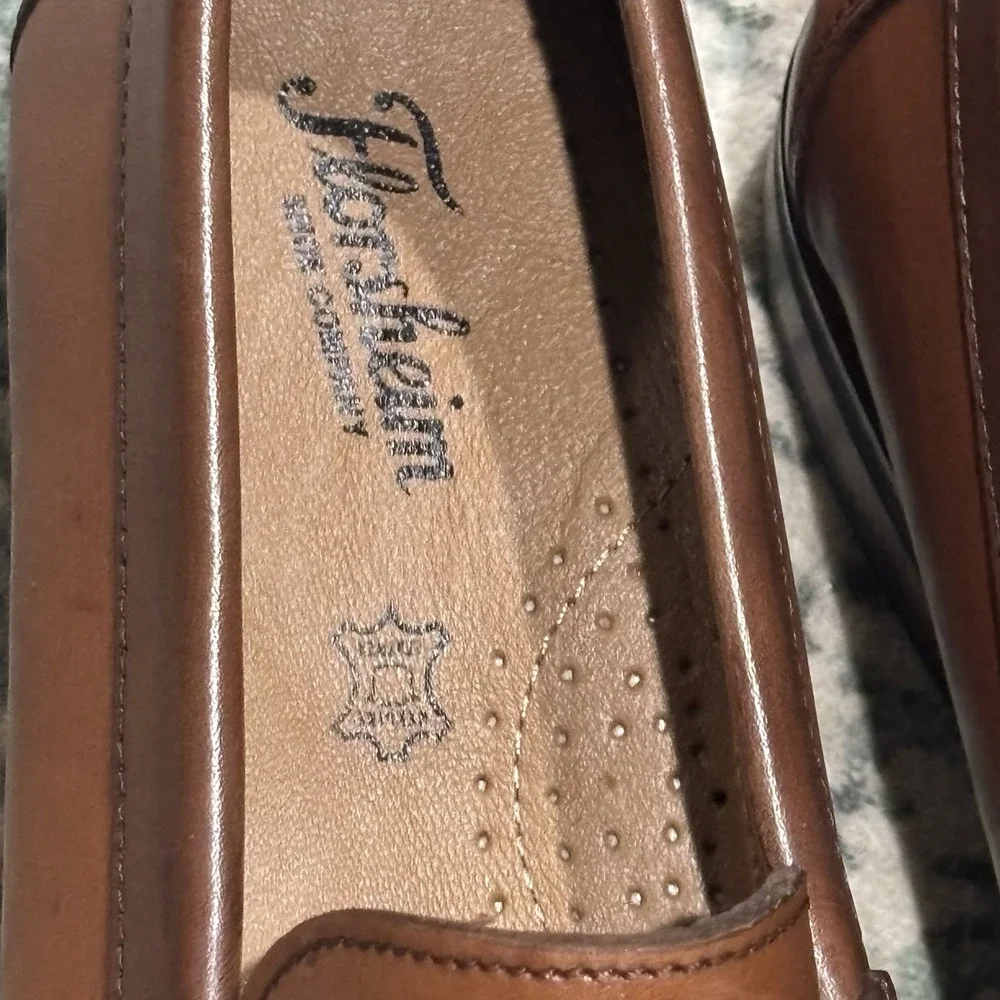 Florsheim Berkley Cognac Smooth Leather Flex Moc Toe Penny Loafer NEW 8.5D